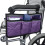 Bolsa lateral para cadeira de rodas com porta-copos – Roxa 1