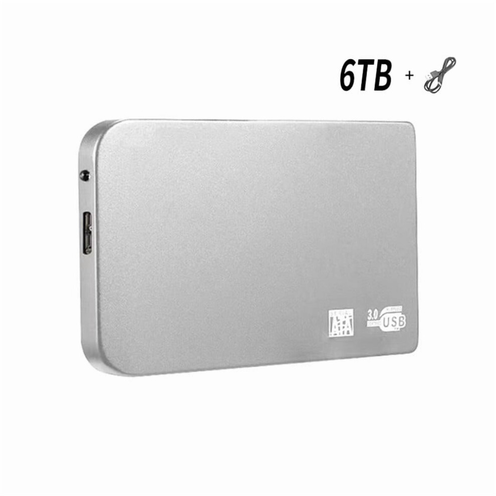 6Tb Portable Usb 3.0 External Hdd Â Slim Hard Drive For Pc, Mac & Laptop Backup (Compatible With Windows/Macos) Silver 9071309954852