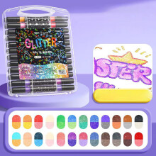 48-Color Dual-Tip Glitter Gel Pens Set (24 Pack) – Metallic Sparkle Markers for Cards, DIY Crafts, Doodling, Coloring Books – Compatible with