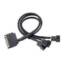 SATAs To 4Pin PC Fan Power Splitter Cable Braideds Sleeve Multiple Cooling Connectors For Computer Case Airflows Optimization