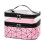 Roze make-uptas met dubbele laag, cosmetische organizer, middelgroot 1