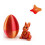 3D-gedrucktes Osterhasen-Eier-Set mit Hase (1 Set) 1