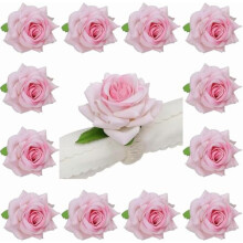 Handgefertigte Serviettenringe mit Blumenmuster – 12 Stück