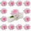 Ronds de serviette floraux faits main (12 pièces) 1