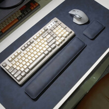 Bureauonderleggerset: antislip XL retro muismat met polssteun, 3-delig