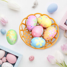 Easter Eggs, Empty Easter Eggs Fillable, Colorful Bright Plastic Eggs Bulks for Easter,Party Favors, Easter Decorations(1PC,15CM), By