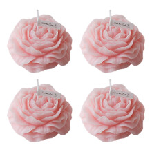 Bougies parfumées AuroraX basse température (48 C) Automne, lot de 4, bougies à effet coulant sculptées en forme de rose, cadeaux de mariage et