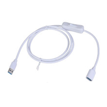 Câble d'extension USB 3.0 mâle vers femelle avec interrupteur d'alimentation pour une connexion rapide