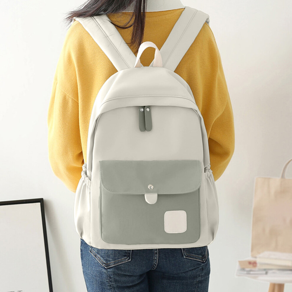 Large Capacity Laptop Backpack - Water-Resistant Business Travel Bag With 15.3" Sleeve & Magnetic Closure For Professionals(White) White 9425574039132