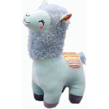 Lama en peluche douce et mignonne, poupée alpaga pour garçons et filles, 25 cm (caibei yantuo fense)