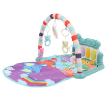 Tapis d'éveil musical pour bébé – Tapis de jeu doux et amovible avec musique, berceuses, lumière et pédale d'exercice pour les nouveau-nés et