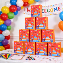 Sacs fourre-tout colorés pour cadeaux d'anniversaire – Cadeaux d'invités, friandises et petits présents – Conception robuste – Convient pour