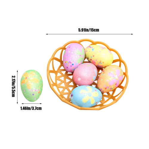 Easter Eggs, Empty Easter Eggs Fillable, Colorful Bright Plastic Eggs Bulks for Easter,Party Favors, Easter Decorations(1PC,15CM), By 2