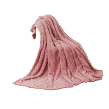 3D Jacquard Leaf Coral Fleece Blankets, Twin/Full/Queen, Soft Warm Plush Throw for Couch, Sofa, Bed – All Season, 39.3x47.2in
