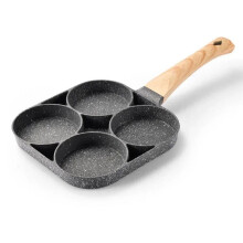 4 kupin paistinpannu, tarttumaton aamiaishampurilainen, tarttumaton munanpaistopannu, pannukakkurauta, puinen kahva, lääketieteellinen kivi,