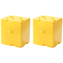 Set med gul ostlåda – ABS-plast, 650 ml, 2 st.