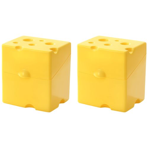 Set med gul ostlåda – ABS-plast, 650 ml, 2 st.