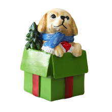 Ornements de Noël en résine en forme de chiot – Adorables cadeaux de Noël pour sapin, bureau, fenêtre et décoration intérieure