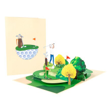 3D Sports Greeting Cards Golf Popup Card Anniversary Card Happy Birthday Card