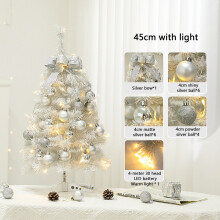 Sapin de Noël miniature de 45 cm (17,8 pouces), sapin de table pour décorations de Noël intérieures, ornements de fête, centres de table de Noël
