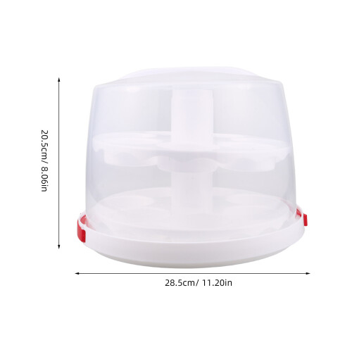 White Plastic Cake Box with Handle for Easy Cake Transport 1