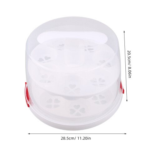 White Plastic Cake Box with Handle for Easy Cake Transport 2