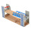 1 Set Wood Train Track Bridge Bridge for Railway Accessory Grey 5
