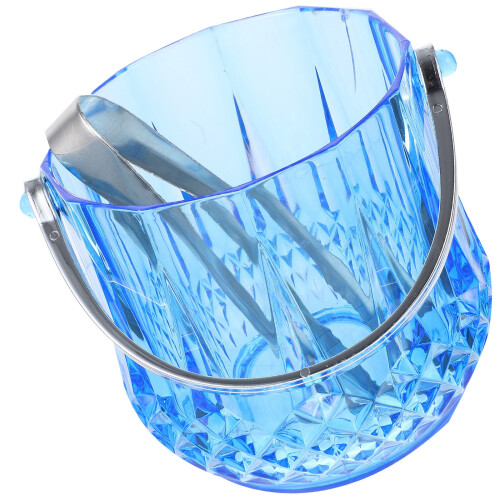 3Pcs Sky-Blue Plastic Ice Buckets for Storage and Beverage Serving 1