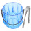 3Pcs Sky-Blue Plastic Ice Buckets for Storage and Beverage Serving 3