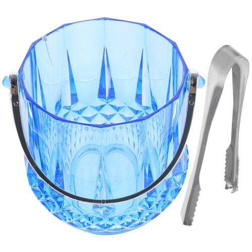 3Pcs Sky-Blue Plastic Ice Buckets for Storage and Beverage Serving 2