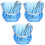 3Pcs Sky-Blue Plastic Ice Buckets for Storage and Beverage Serving 5