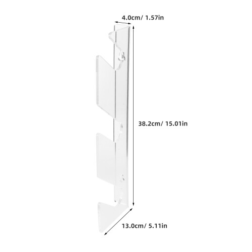 1Pair Acrylic Skateboard Holder Rack 3-Layer Wall Mount Storage Stand 1