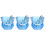 3Pcs Sky-Blue Plastic Ice Buckets for Storage and Beverage Serving 6