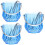 3Pcs Sky-Blue Plastic Ice Buckets for Storage and Beverage Serving 9