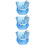 3Pcs Sky-Blue Plastic Ice Buckets for Storage and Beverage Serving 10