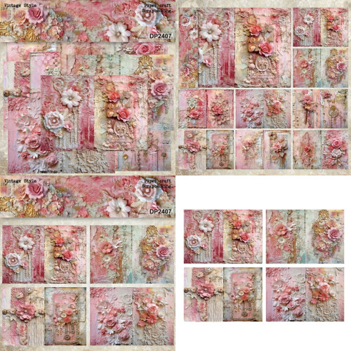 8 φύλλα A5Flowers Paper Χαρτί Scrapbooking Χαρτί χαρτικών Διακοσμητικό χαρτί για χειροτεχνίες 1