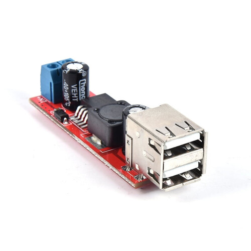 DC6V-40V12V Til 5V3A Dobbelt USB-oplader DC-DC Step-down-konvertermodul LM2596 1