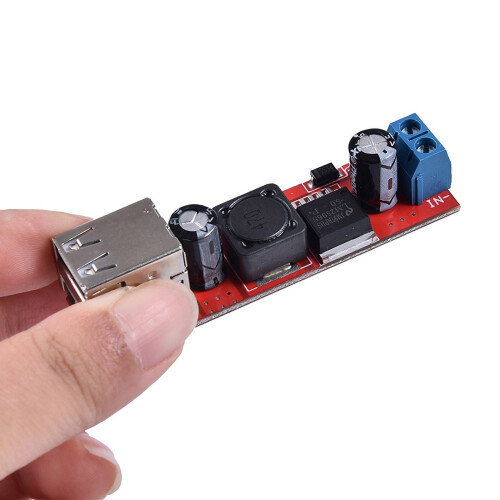 DC6V-40V12V Til 5V3A Dobbelt USB-oplader DC-DC Step-down-konvertermodul LM2596 2