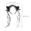 1Set Comfortable Black Plush Fox Ears Tail Headband Cosplay 2