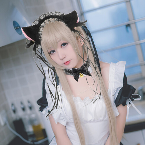 1Set Comfortable Black Plush Fox Ears Tail Headband Cosplay 2
