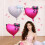 Roze Magenta Hartballonnen Set 57cm x 90cm, 6