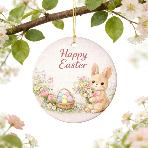 Easter Bunny Hanging Decor 8 cm Crafted Material 1