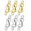 Figure Eight Lobster Clasp Lock 3PCS Silver Gold Necklace 4
