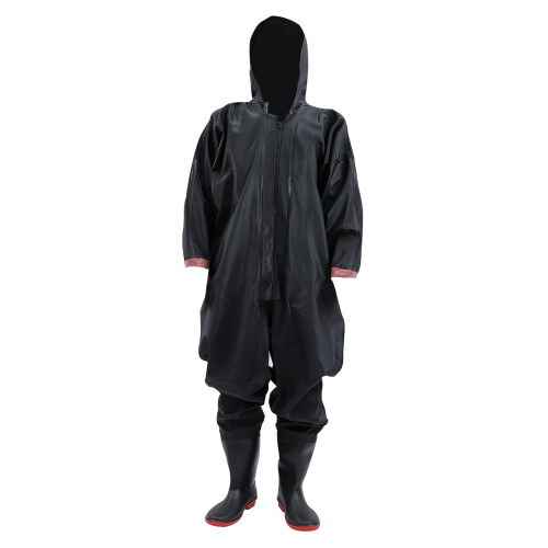 Waders De Noir PVC + Tissu Tricoté Résistant