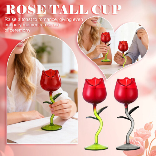 Rosenförmiges, stieloses Cocktailgläser-Set 2