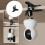 Universal Camera Mounting Bracket3cm Clamp360Degree Rotating Ball Head for CCTV Easy Installation1/4inch Screw Mount 8
