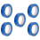 5Rouleaux De Marquage Sol Bleu Eva Adhésif Pour 5