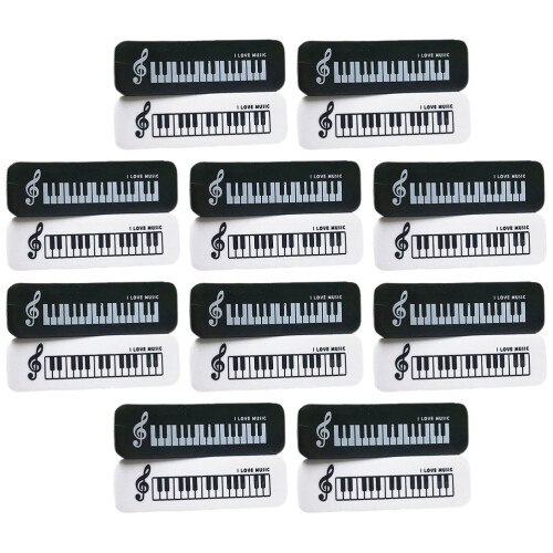 60Pièces Gommes Récompense Piano Design Usage Scolaire Coloré