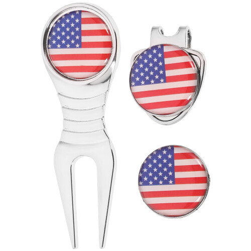 1Ensemble Divot Tool Métal Premium Compact Hat Clip Accessoire Golf