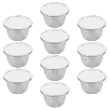 10Sets Mehrzweck Aluminiumfolie Backformen Silber Grill Pfanne Kompakt